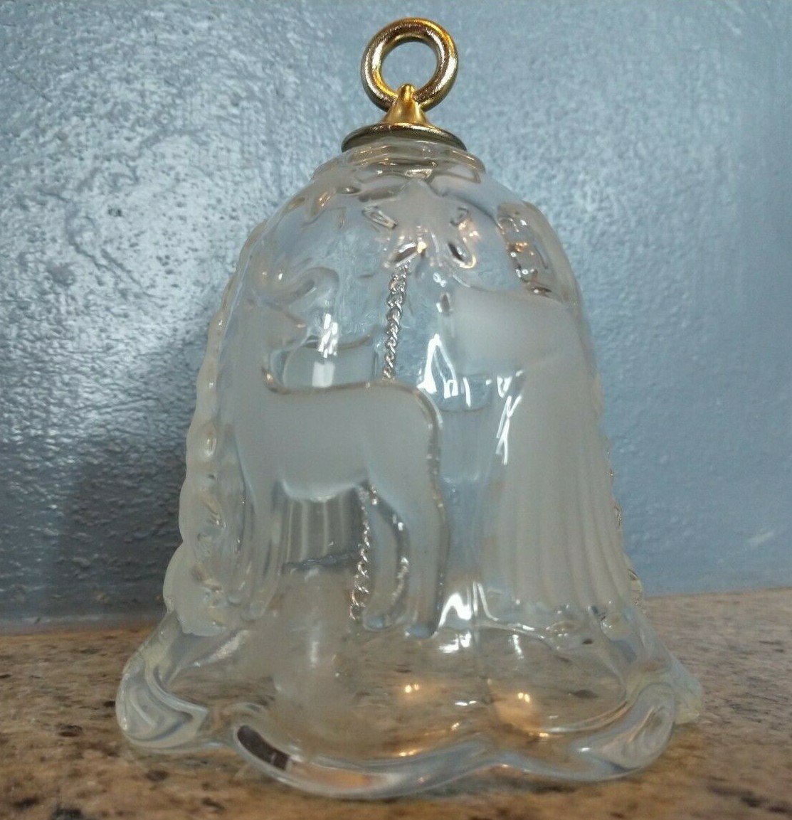 Mikasa Crystal Holiday Lights Christmas Bell. Made in Germany Without Box