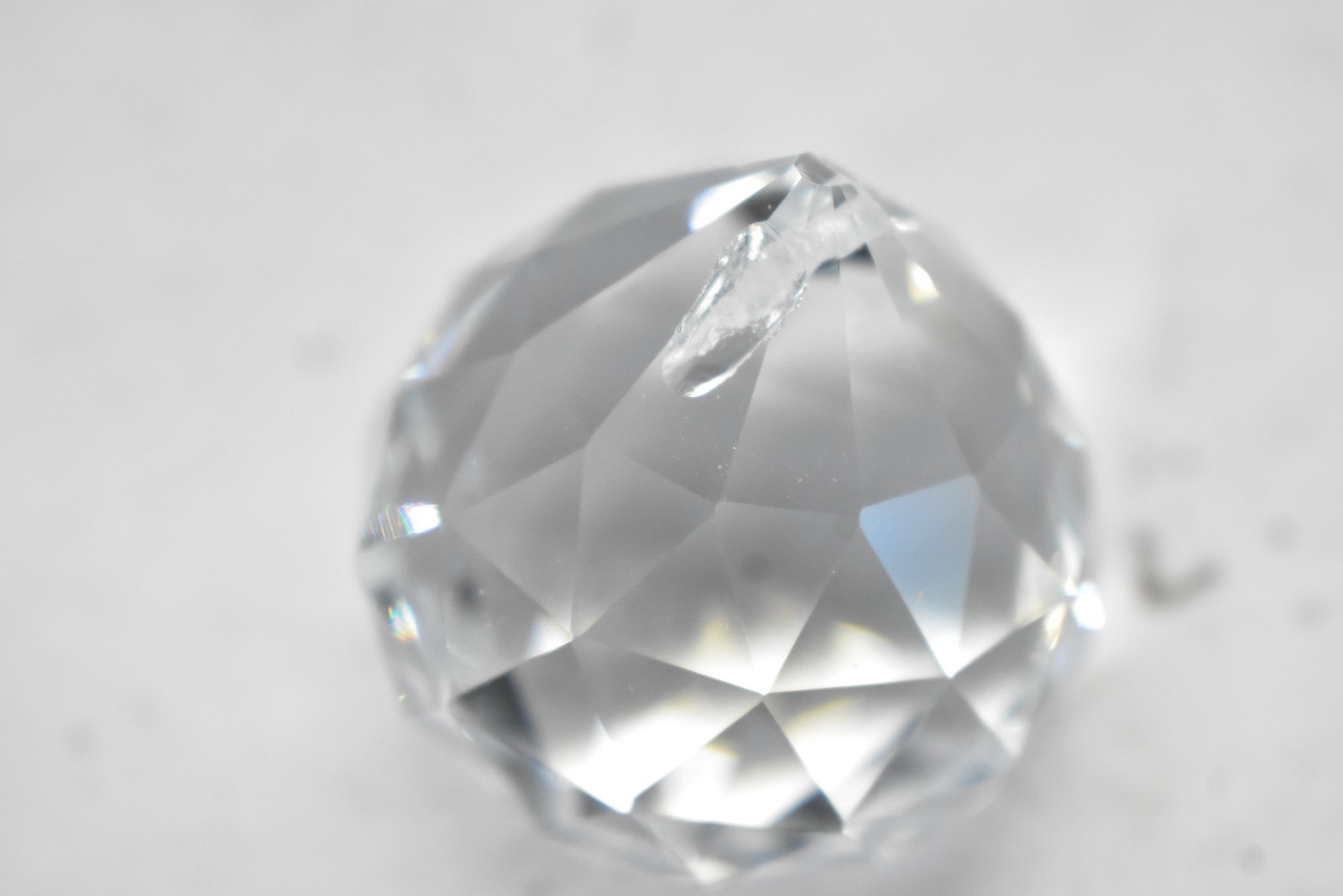 JIHUI CRYSTAL Decorative Ball Clear 1.5 In Faceted Cut Glass Lot Of 10 Prisms