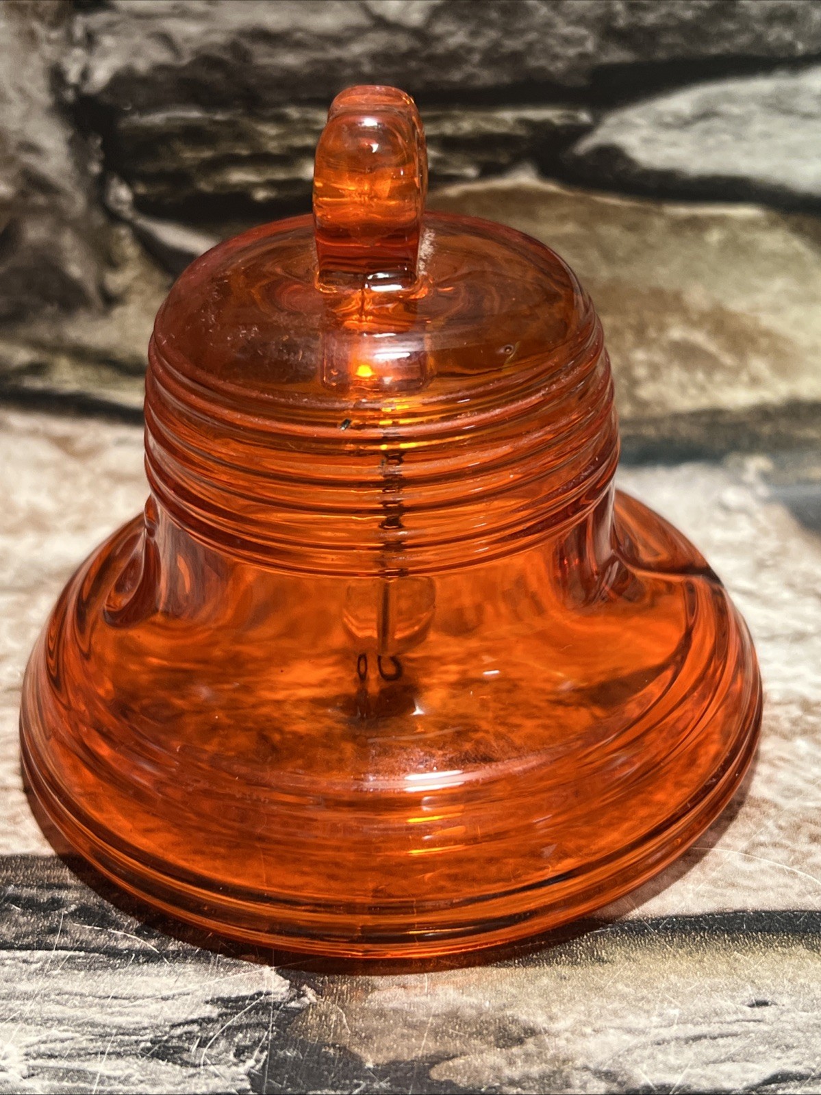 Vintage Ruby Red Glass 1976 Bicentennial Liberty Bell 3” Rare HTF Good Cond.