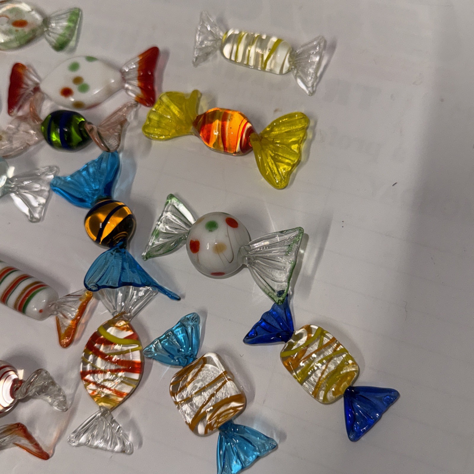 21pc Glass Candy Vintage Murano Glass Sweet Wedding Birthday Halloween Christmas