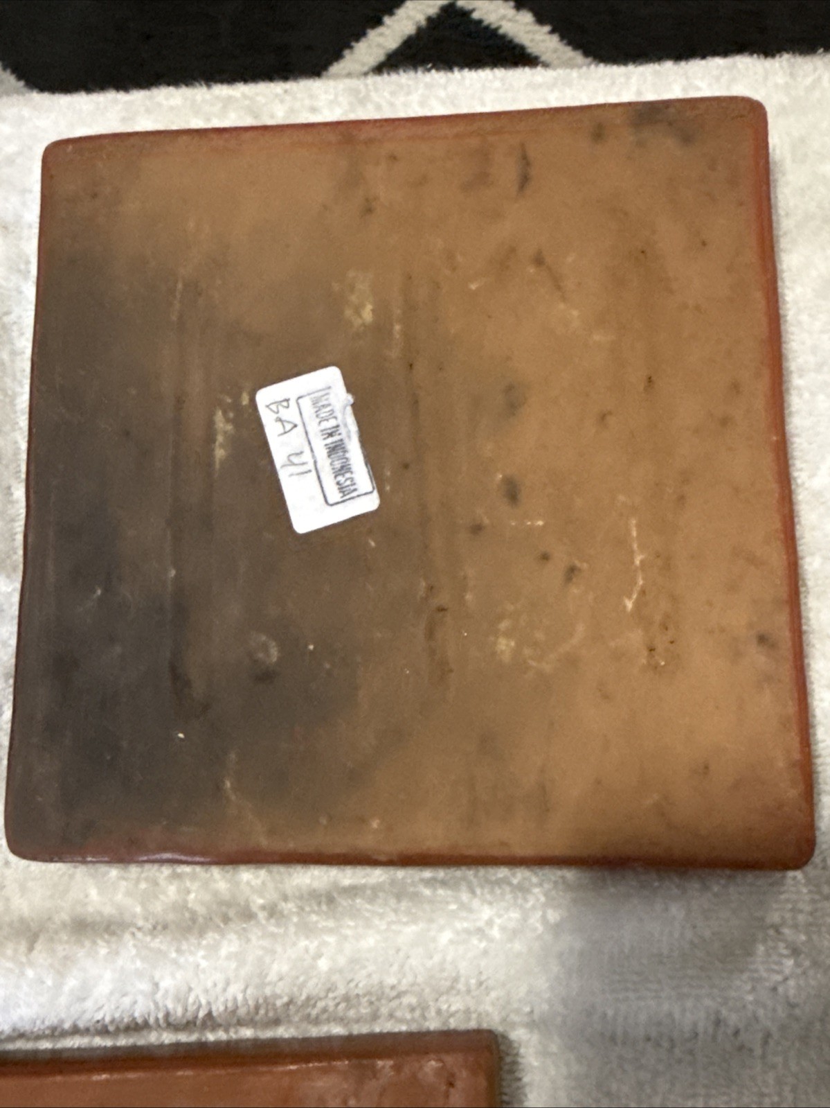 Vintage terracotta Redware decorative pottery tiles 6”x6” Embossed & Heavy