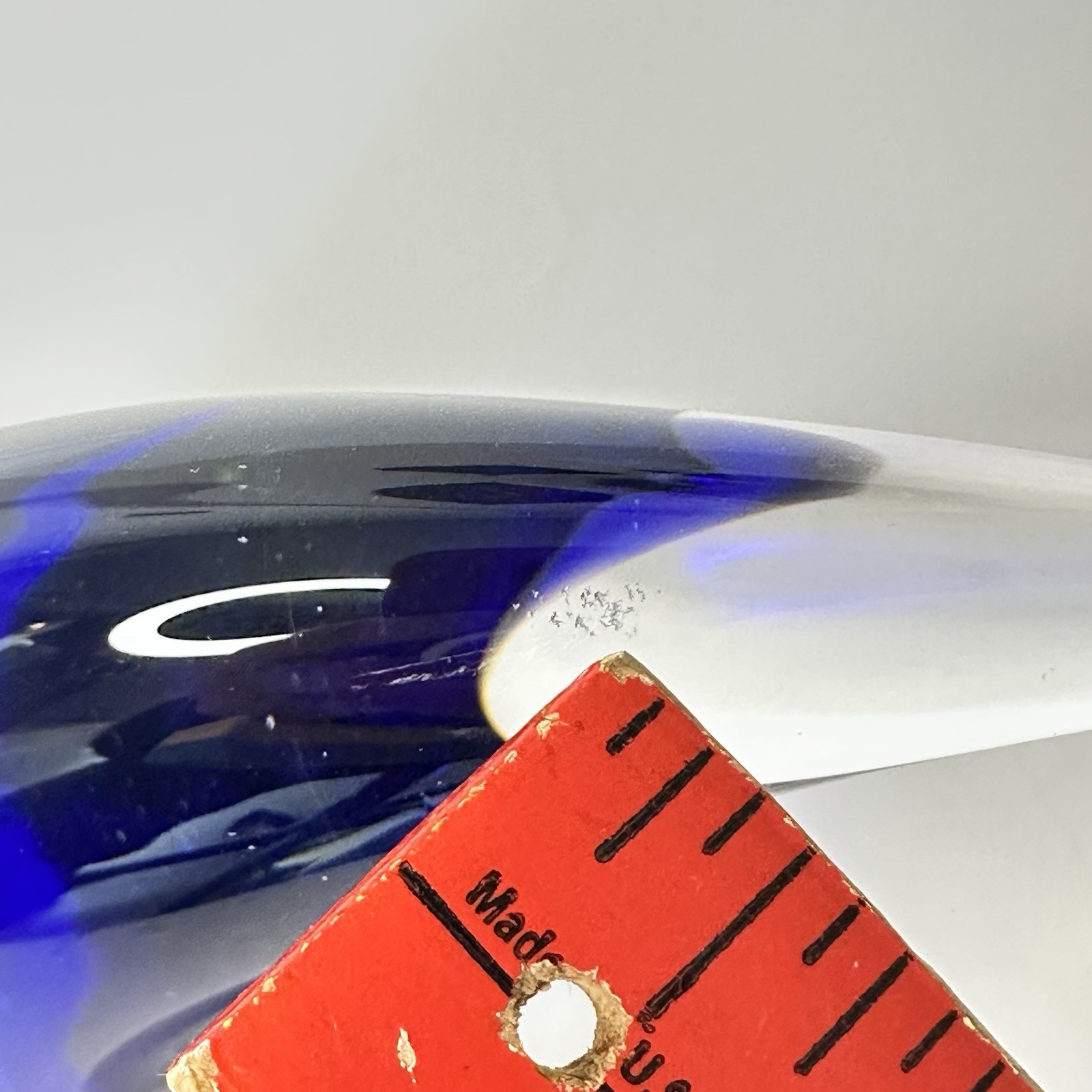 Dan Sherlock Glass Sommerso Signed Teardrop Corning Museum of Glass Art Scupture