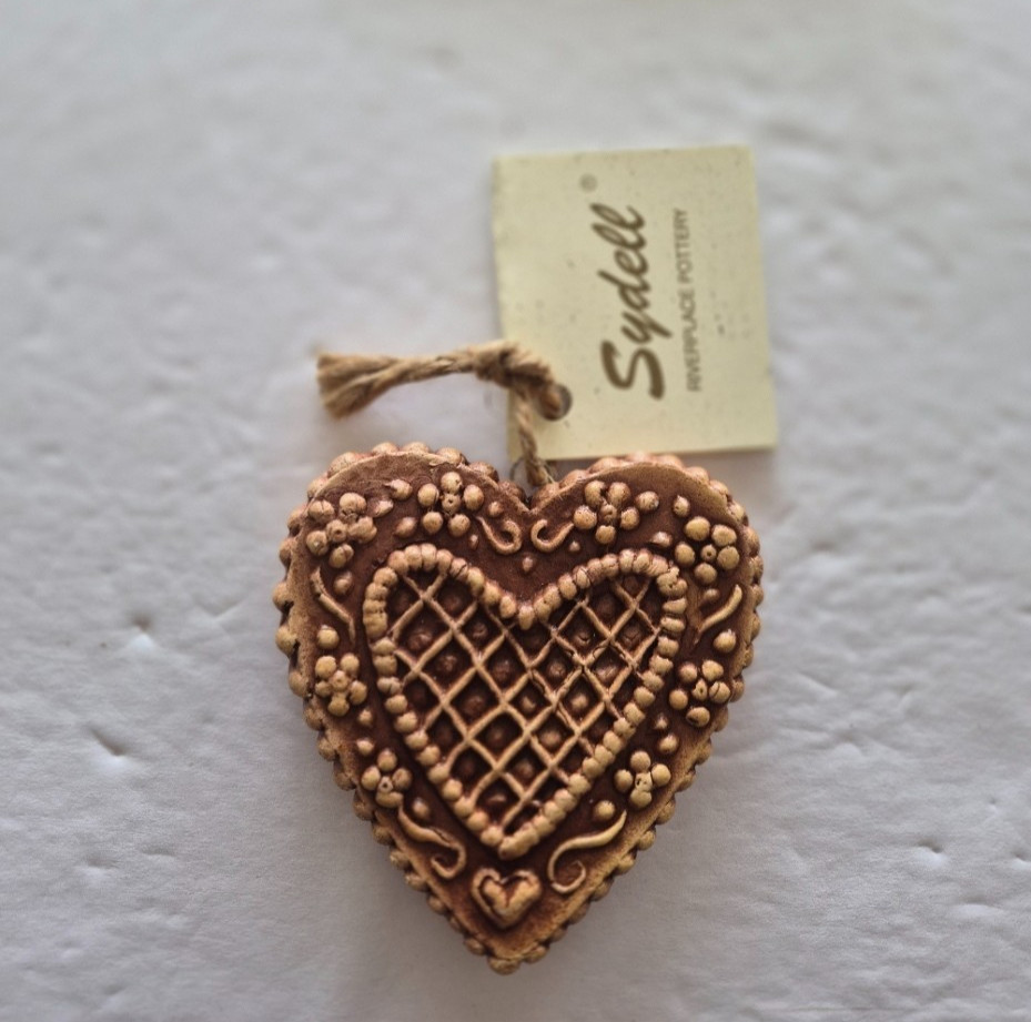 Sydell Riverplace Pottery Heart Christmas Ornament