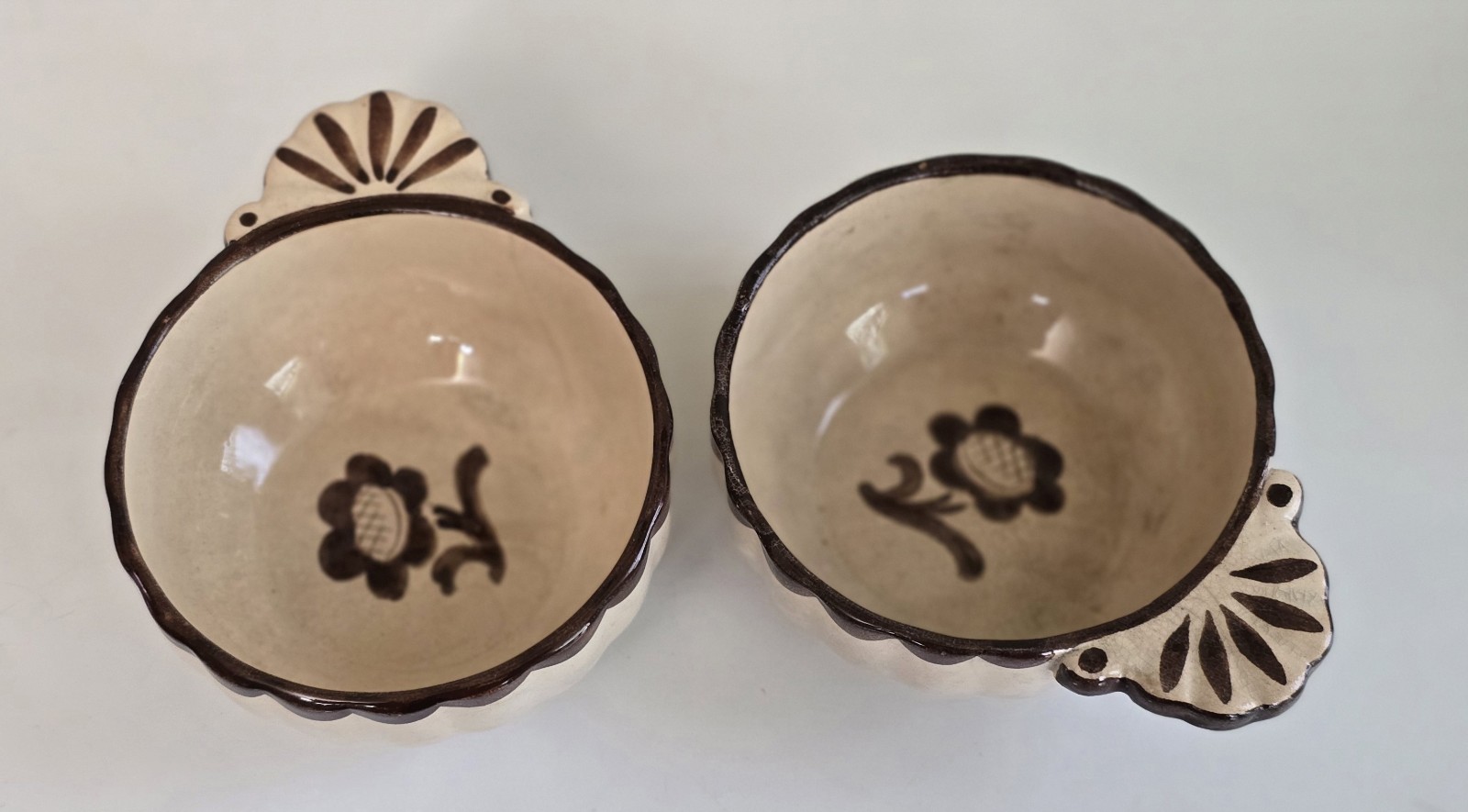Gustavsberg Swedish Studio Pottery – Pyro Handled Bowls – Wilhelm Kage Design