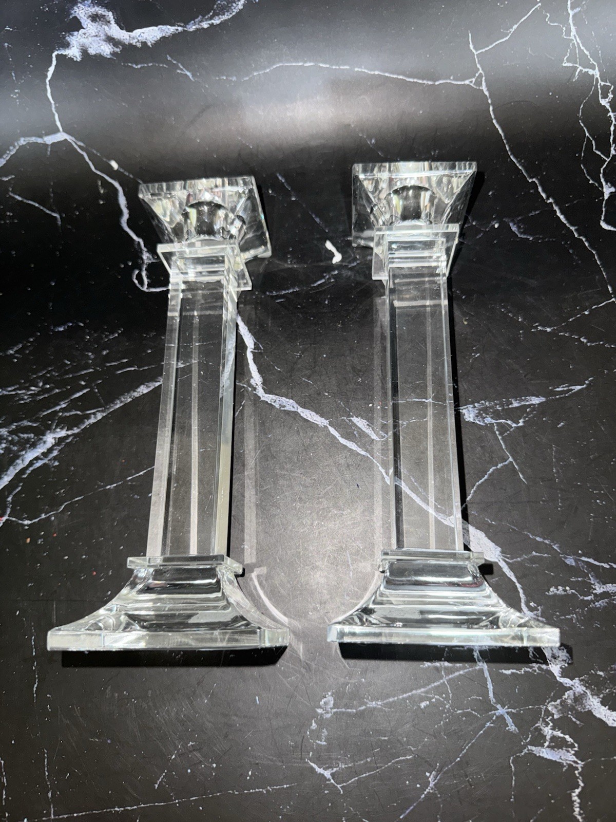 NOS Mikasa CLASSIC Taper Candlesticks Pair ORIGINAL BOX Unused 7 3/4″