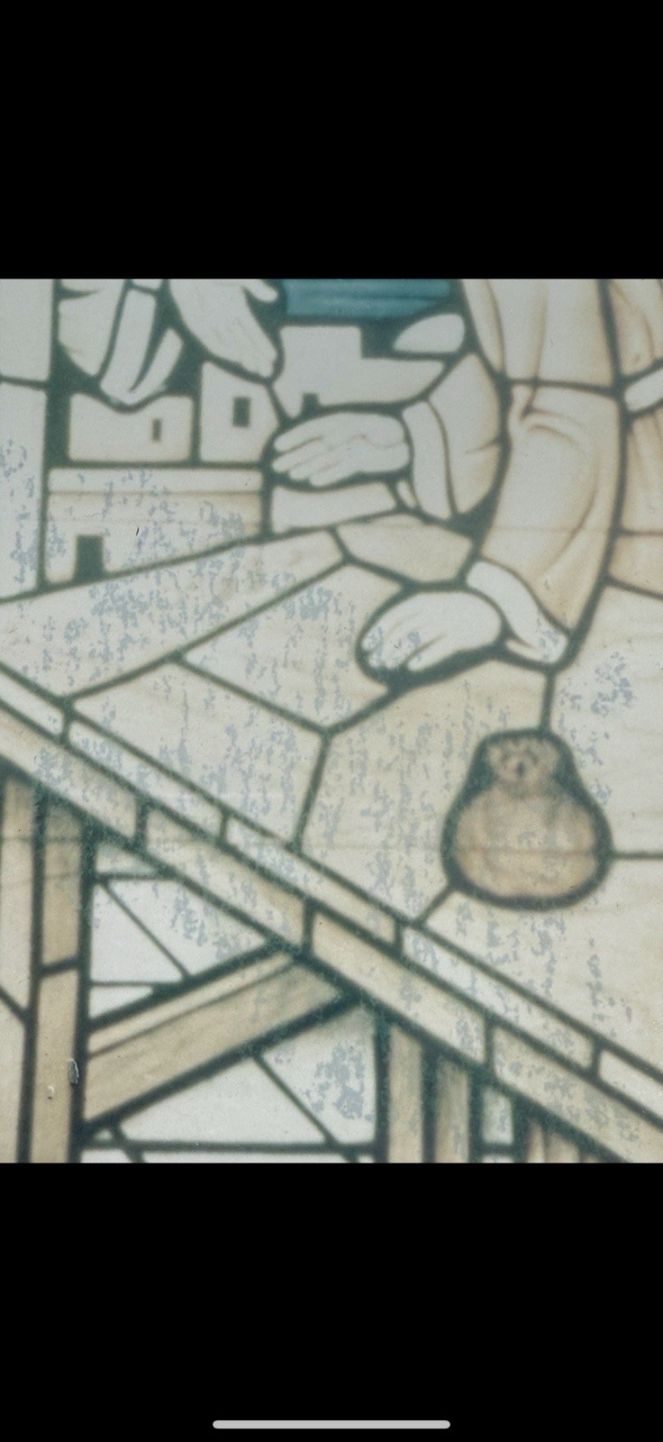 1968 Judson Studios Stained Glass Panel Episcopal Church Los Angeles