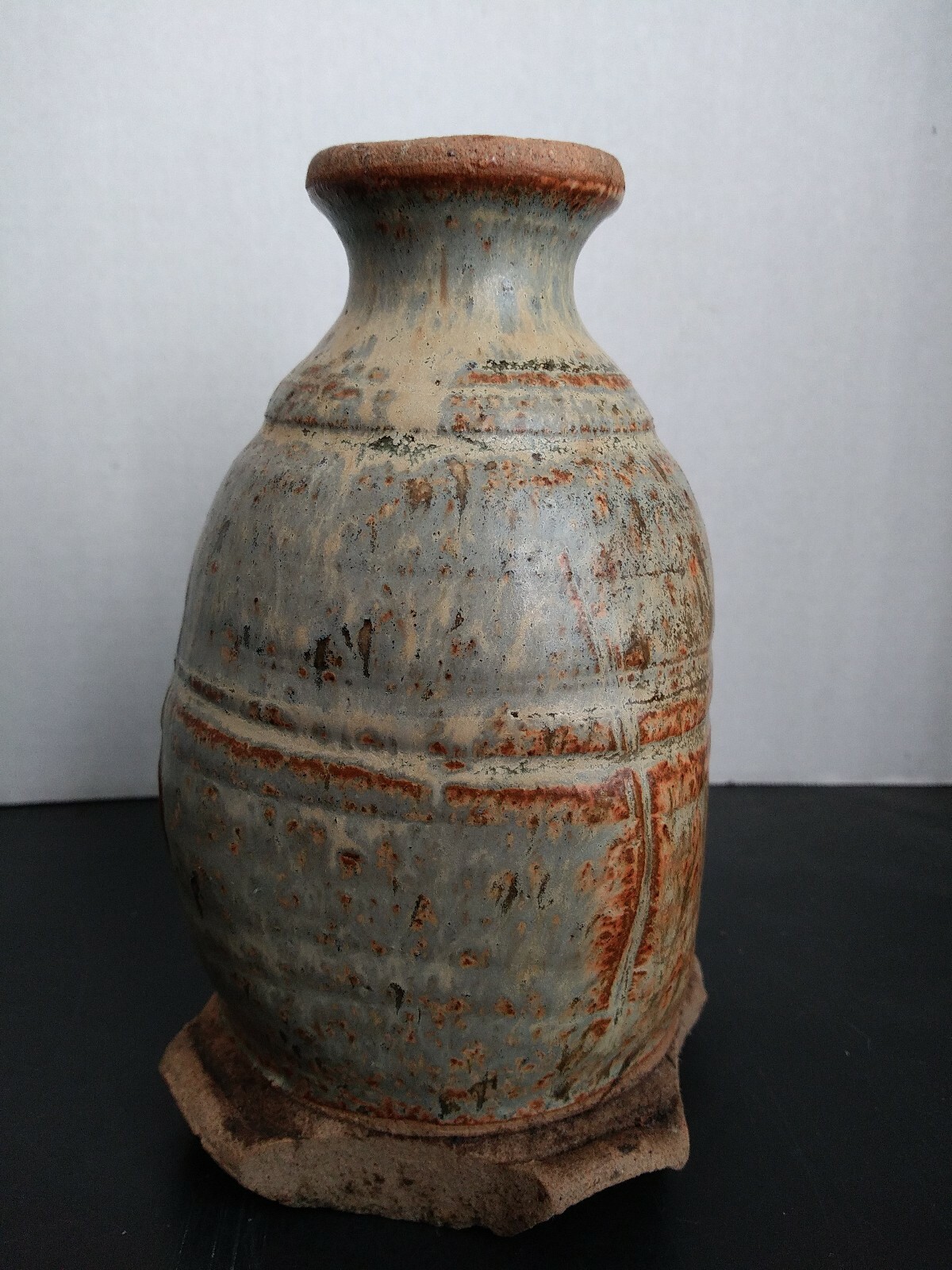 Vintage Signed Art Pottery Cabinet Vase Glaze Variation 6.5″ Tall