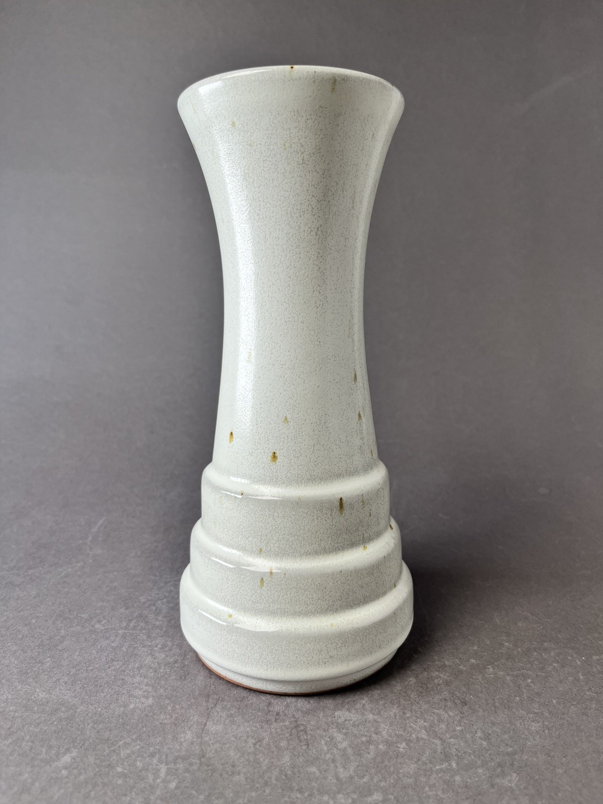 Pewabic Art Pottery Detroit Birch Step Vase Signed 9”x 4”