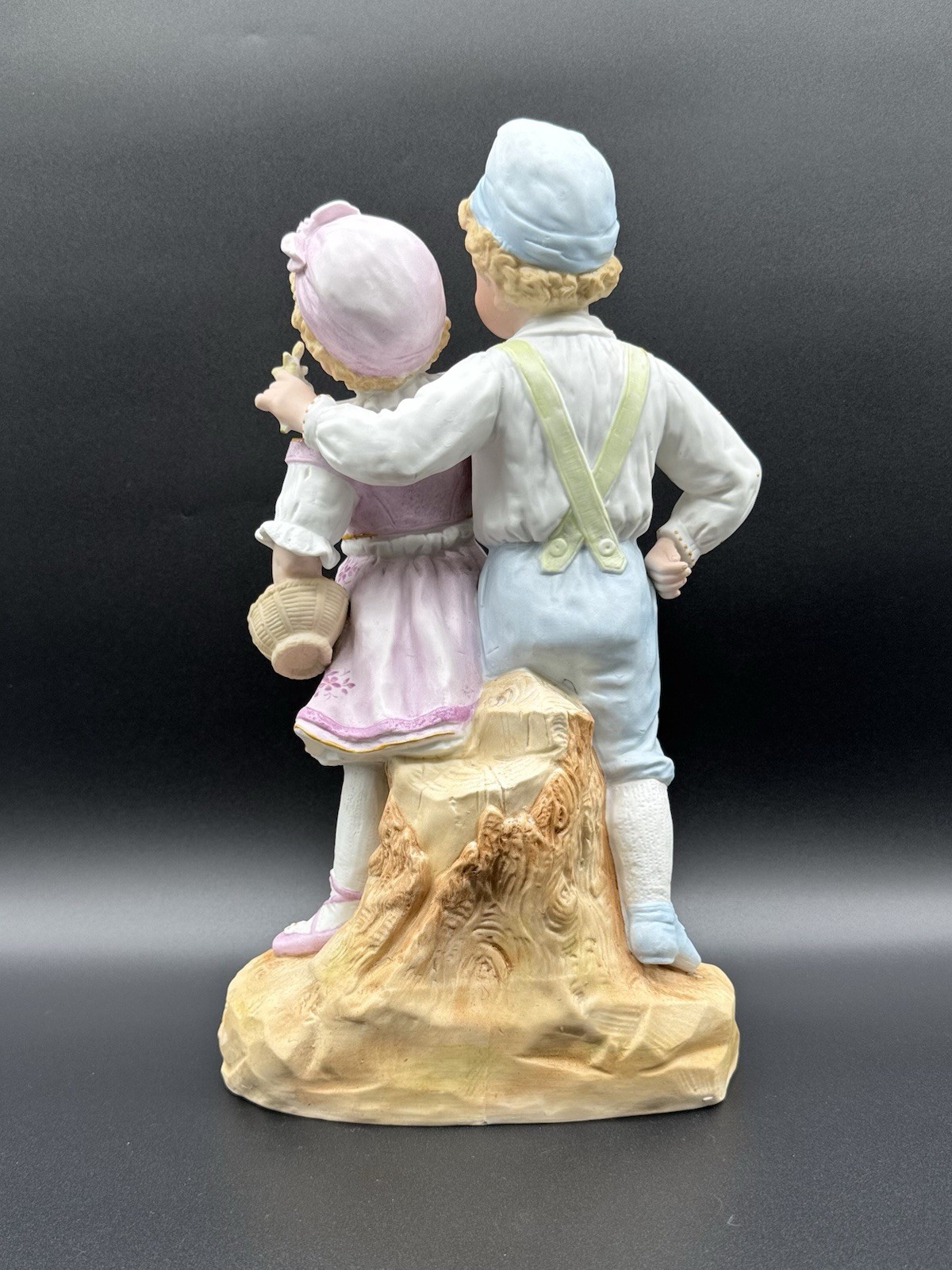 Rare Heubach Bisque Figure, Boy and Girl – Young Love, 14” H