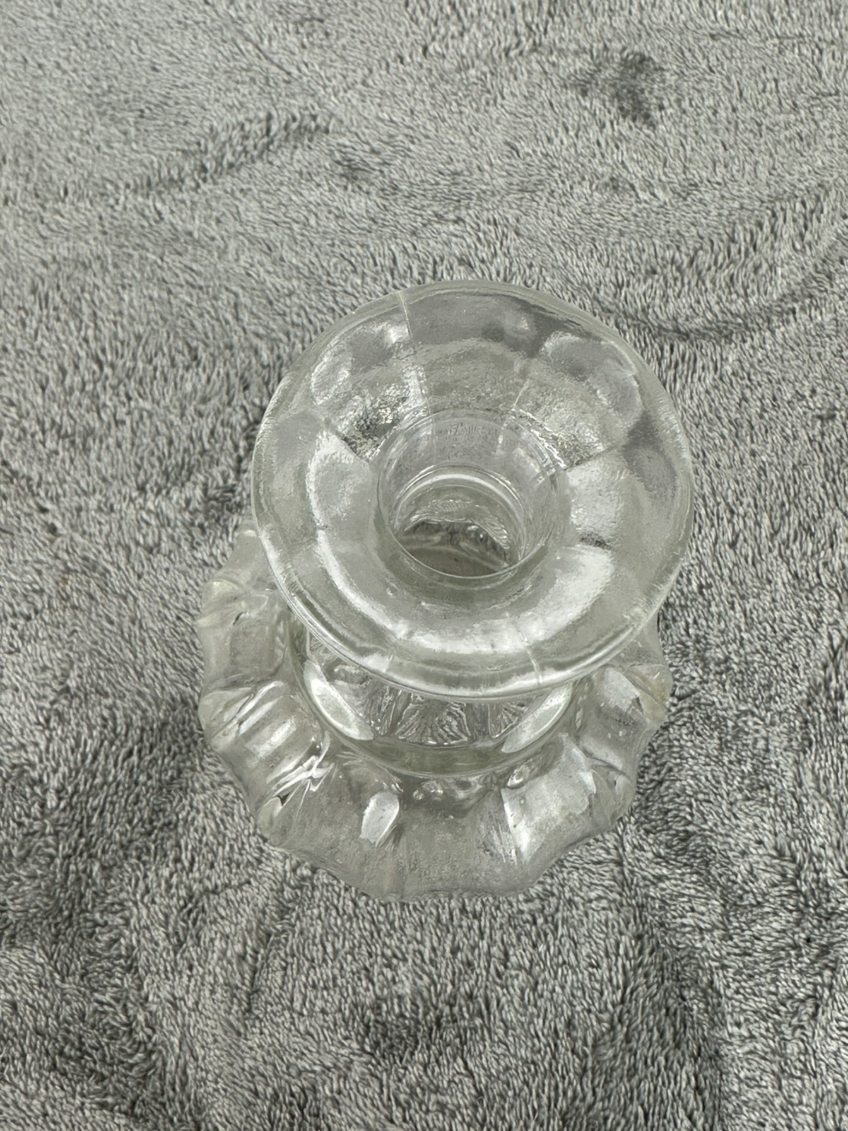 Early American Pattern Glass Vase, 5 1/2 Inches Tall, Heavy
