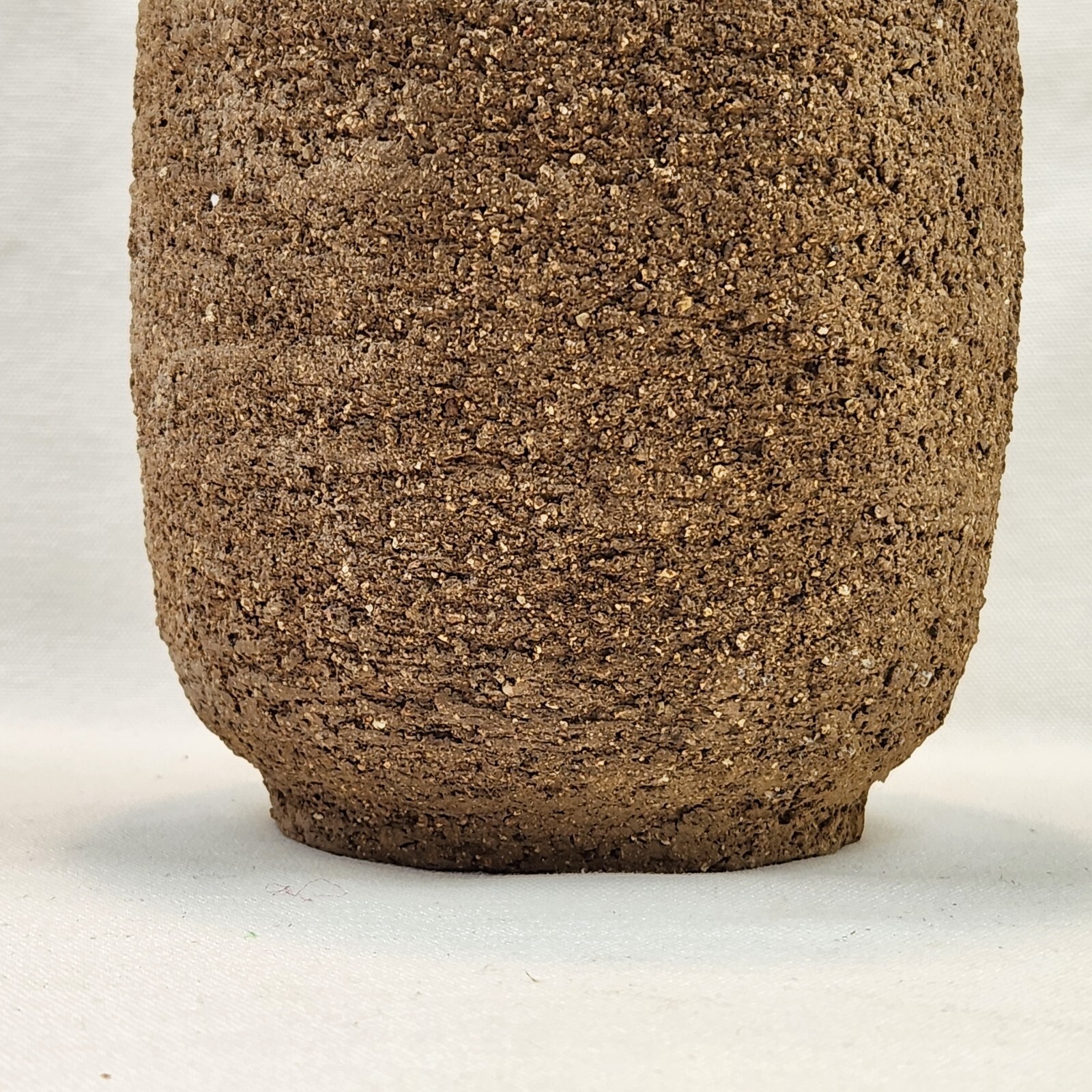 Earthenware Vase Grog Texture Rustic Organic Brown Clay Sustainable Country 12″