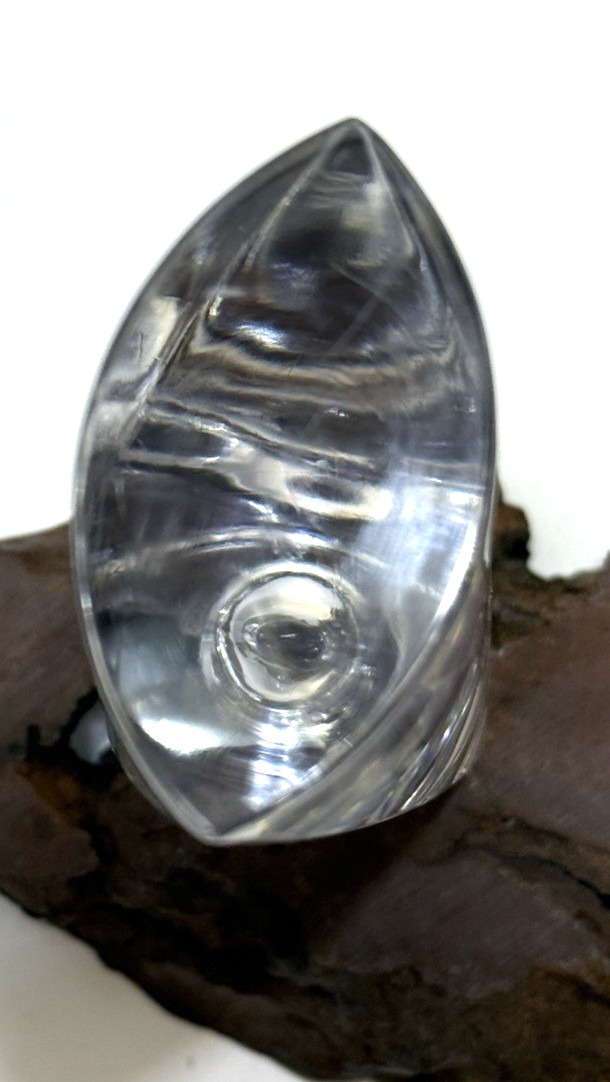 Nambe Crystal Candlestick Holder Elliptical Unique Style 7″x2.5″x2.25″