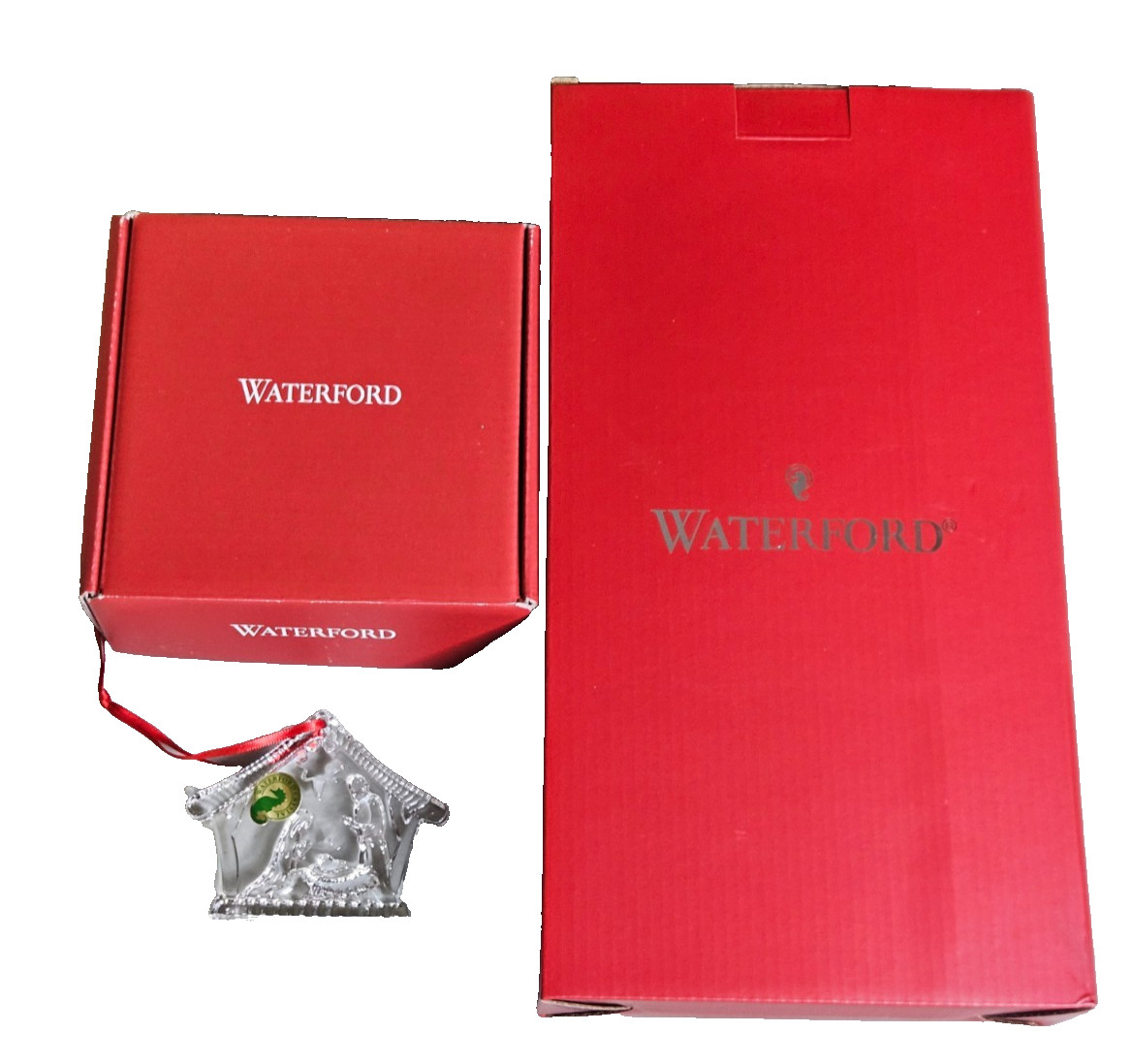 Waterford Crystal Nativity Holy Family Ornament 40034536 + STAND