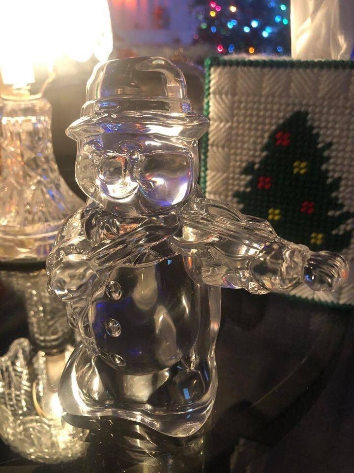 Mikasa Frosty’s Choir Figurine Full Lead Crystal Glass Germany Christmas Winter