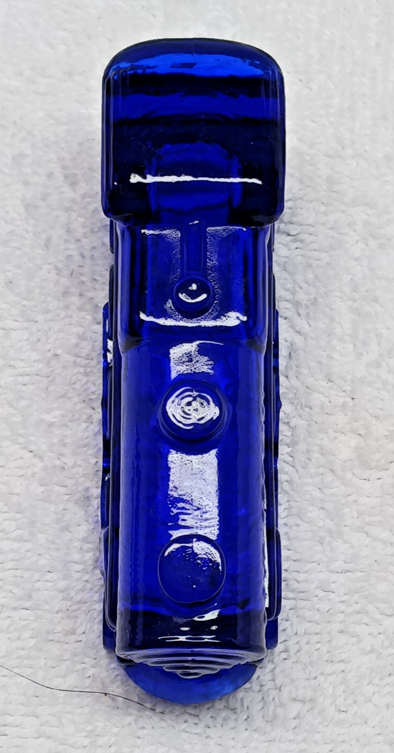 Boyd Special Glass Train Engine Locomotive Cobalt Blue