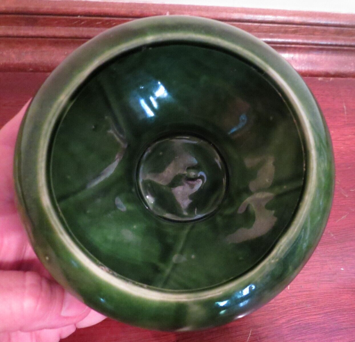 Succulent Cactus Footed Planter Vintage Cookson Pottery Green CP 237 USA Retro