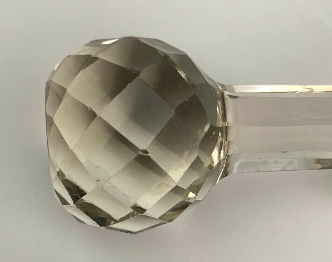 ABP American Brilliant Period 1920’s Cut Glass Faceted Dumbell Knife Rest 4 7/8″