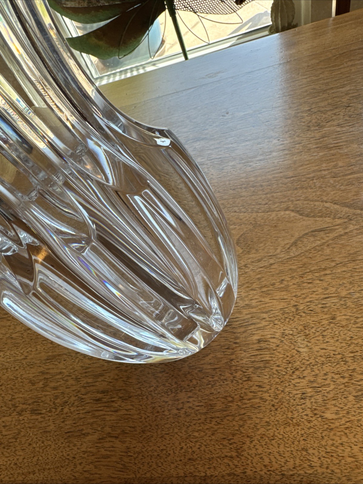 Miller Rogaska Omni Crystal Art Vase 10” High Slovenia No Flaws Almost 8 Pounds!