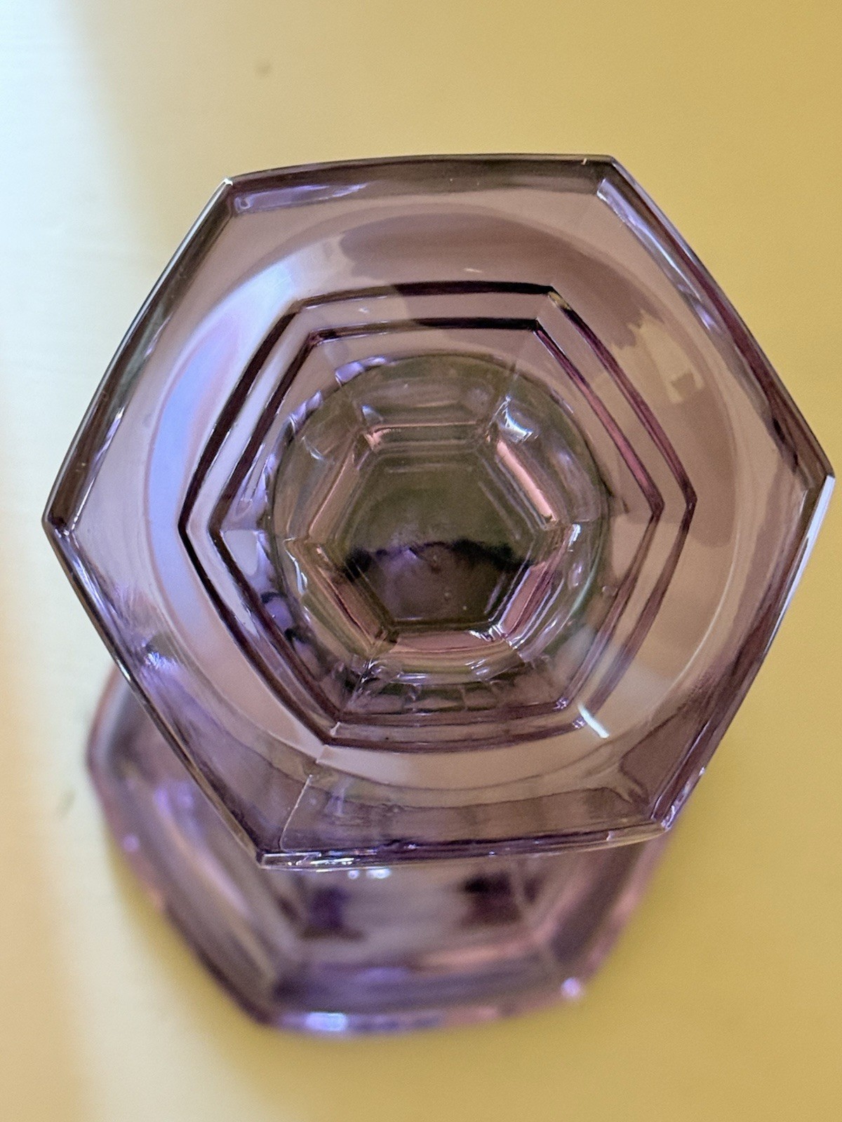 Vintage Neodymium Alexandrite Glass Trumpet Vase 8” Friedrich Kristall Germany