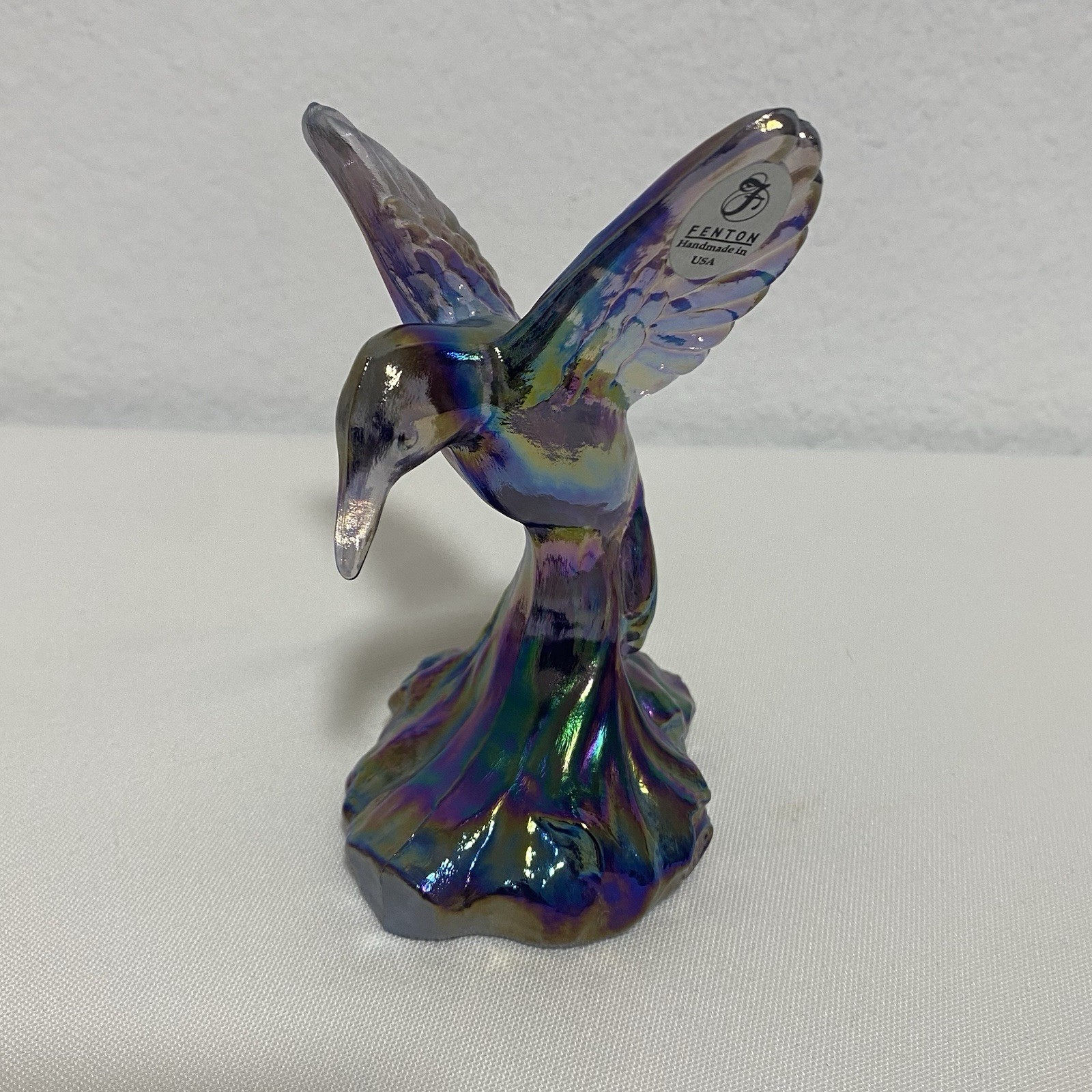 Fenton Hummingbird Figurine – Violet Iridescent ~ Vintage 2005