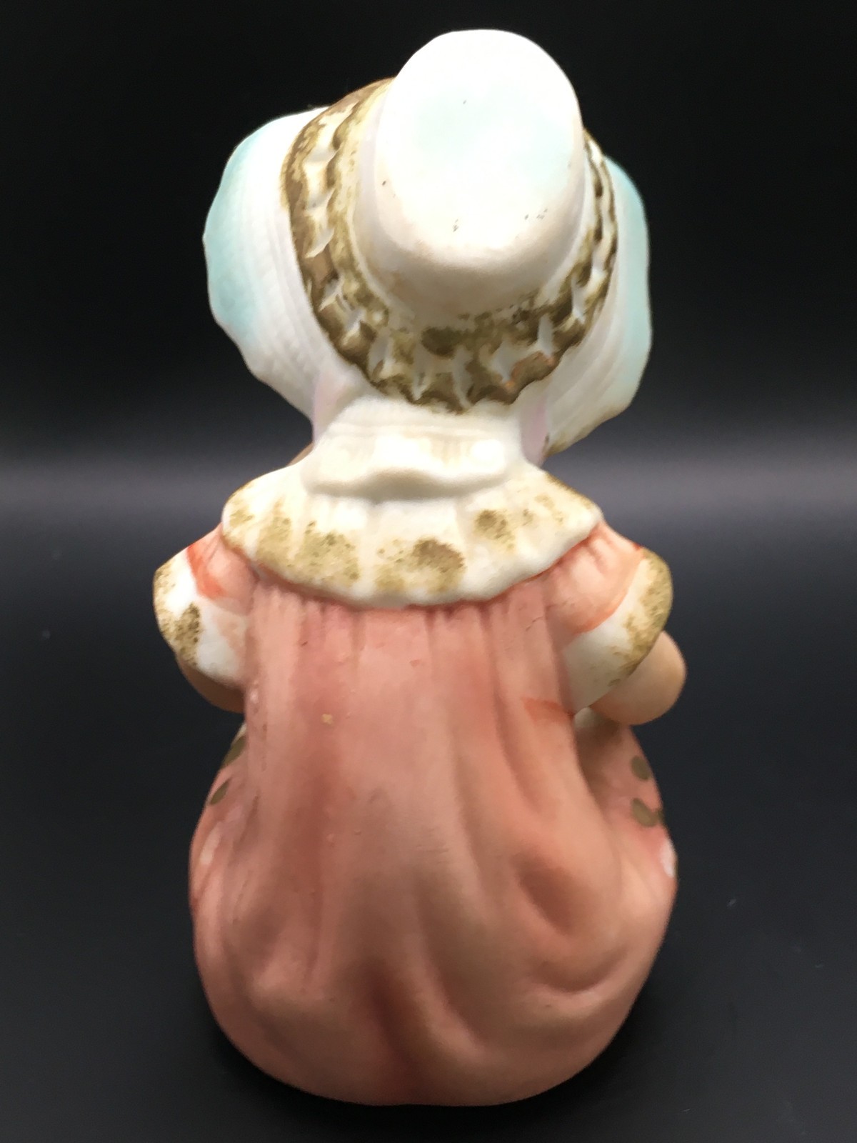Vintage Figurine Little Girl Hand Painted Bisque Porcelain Andrea By Sadek 4.5″T