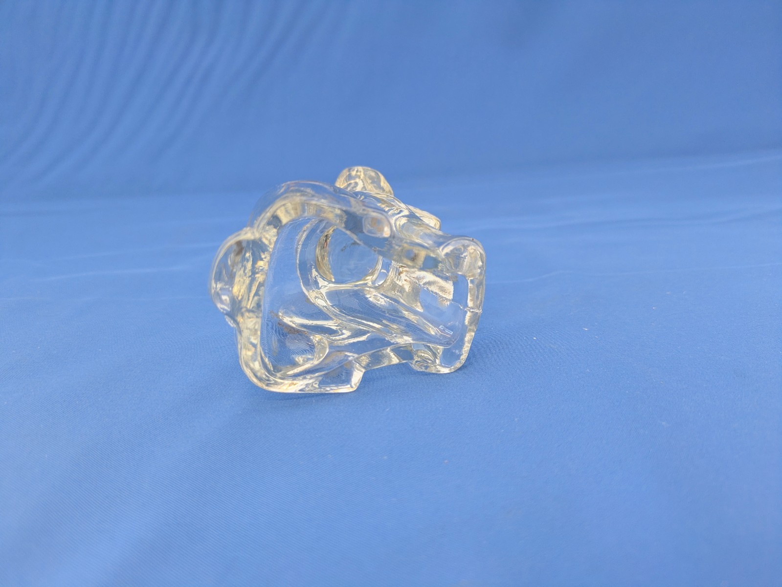 Vintage Clear Glass 3″ Dog Figurine Puppy