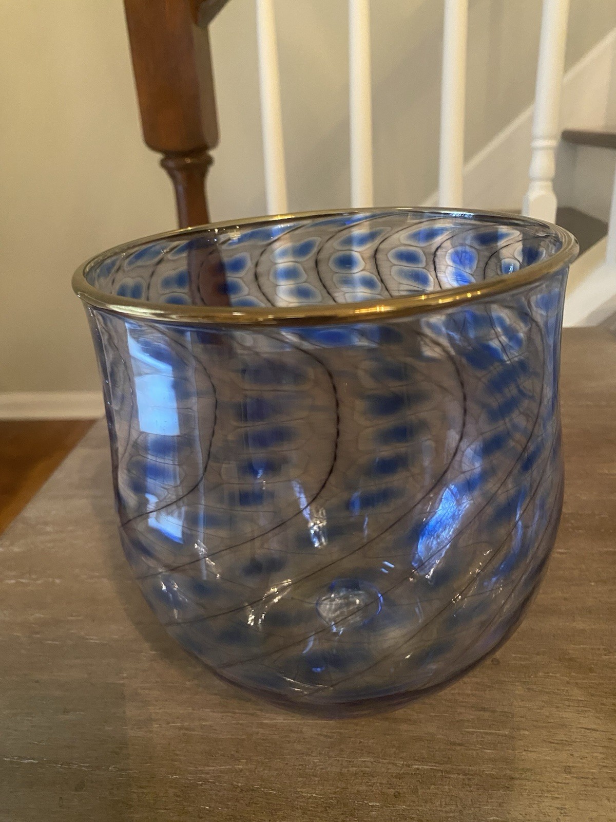 Signed 1993 Philabaum Studios Glass Vase 6.5”