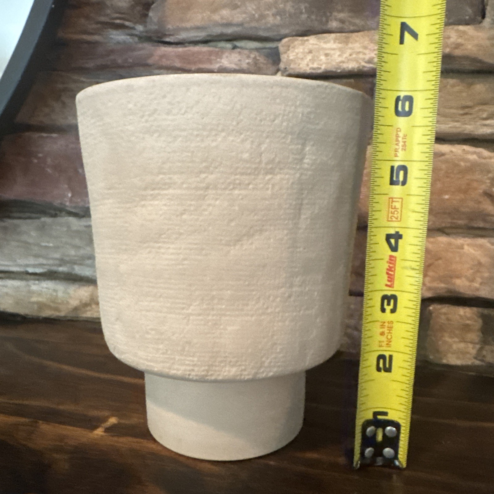 Vtg Unglazed Textured Pottery Chalice Planter BORRALHEIRA, S.A. Portugal