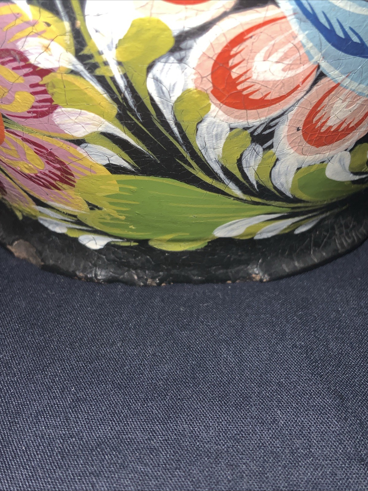 Vintage Hand Painted Floral Pottery Vase