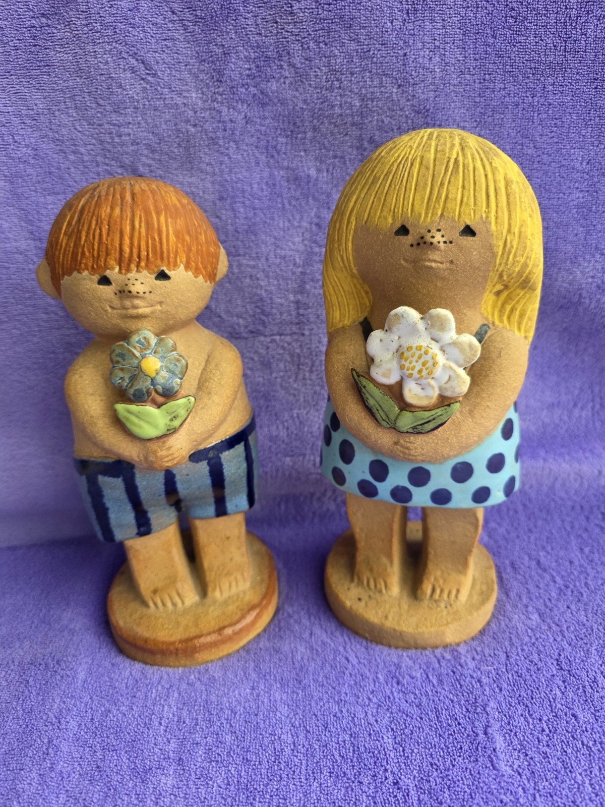 Lisa Larson ADAM AND EVE 2 Gustavsberg Sweden Mid Century Modern