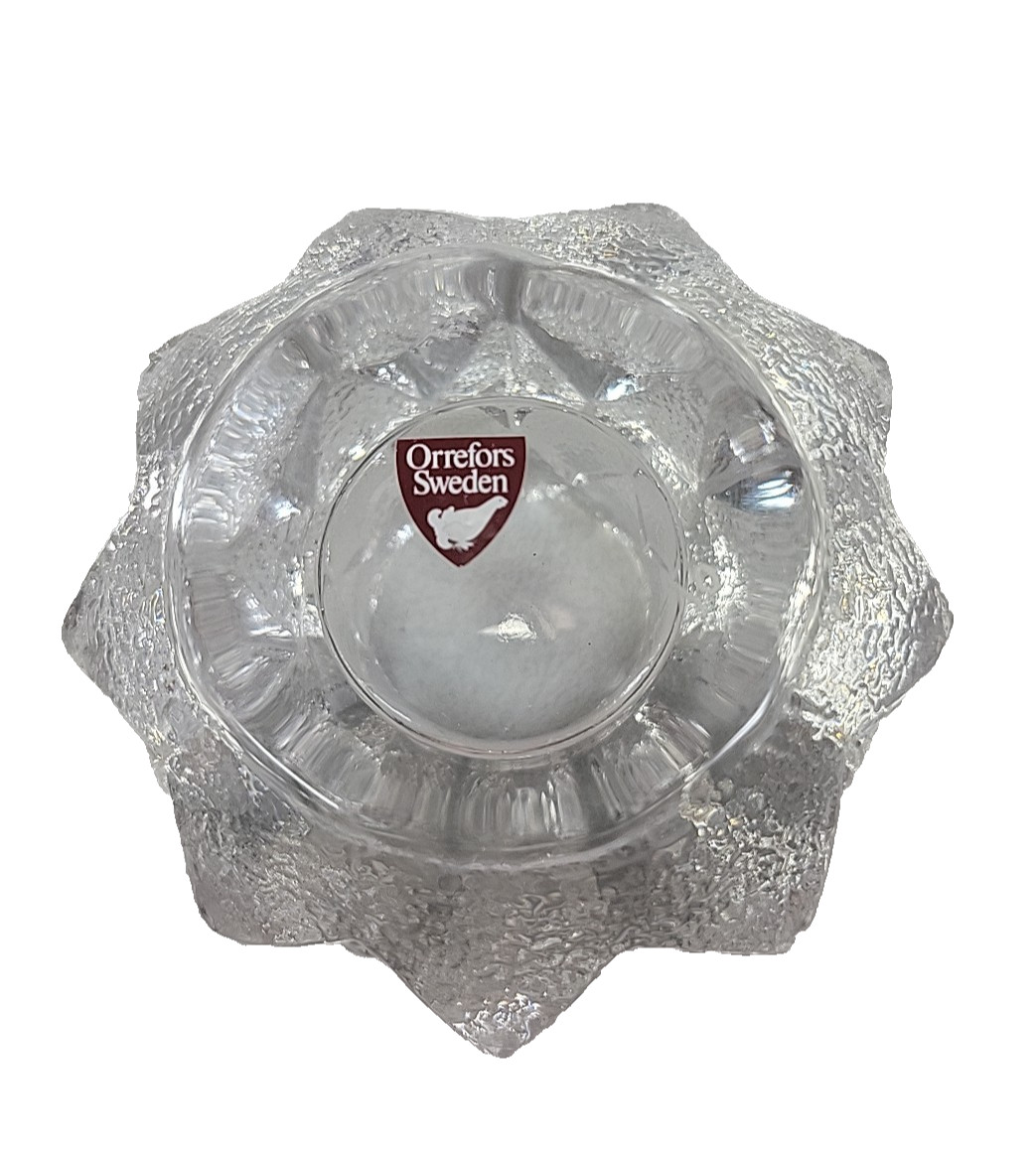 Orrefors Sweden Artichoke Candle Holder 3 Inches Tall Glass