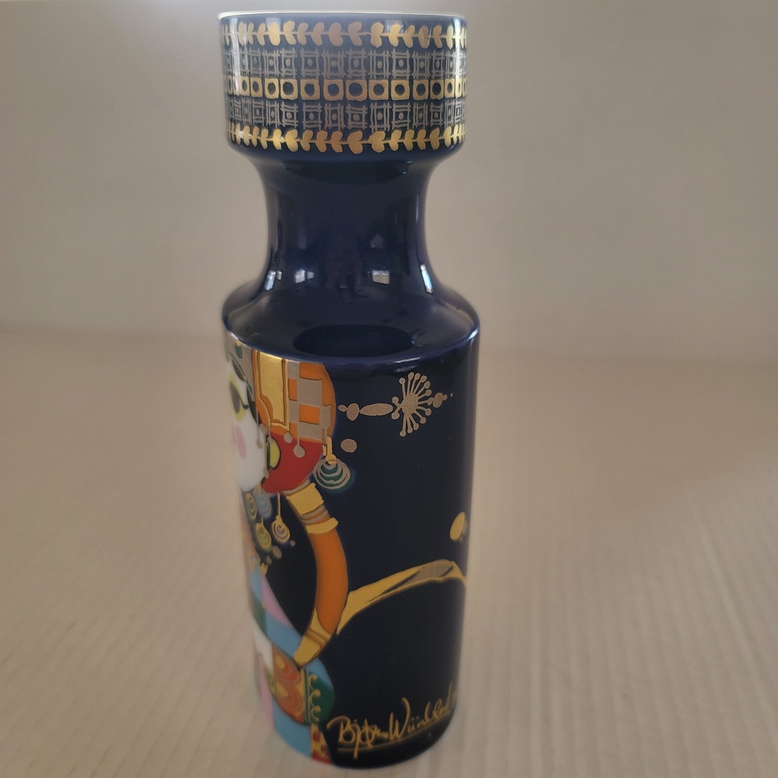 Candle Holder Bjorn Wiinblad 1001 ARABIAN NIGHTS for Rosenthal Studio Line Blue