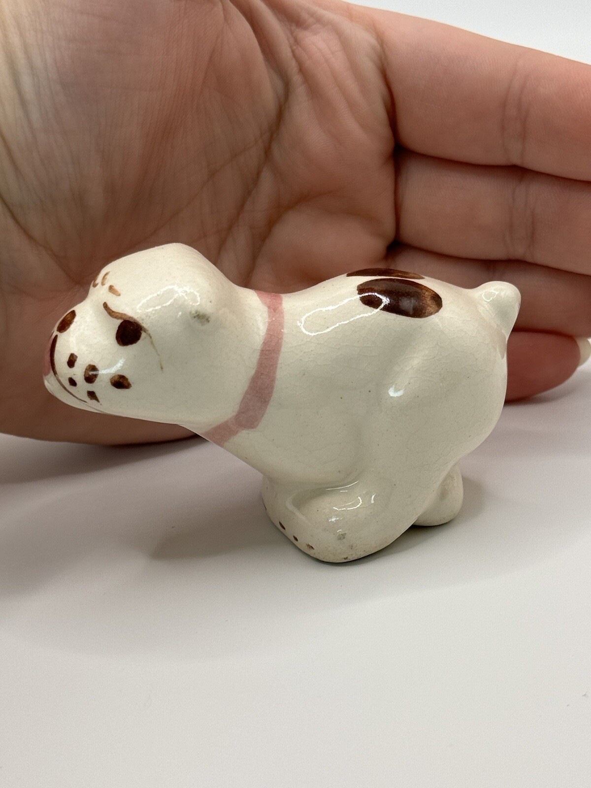 Vintage 1950’s Rio Hondo California Pottery Bulldog Dog Figurine Chipped***