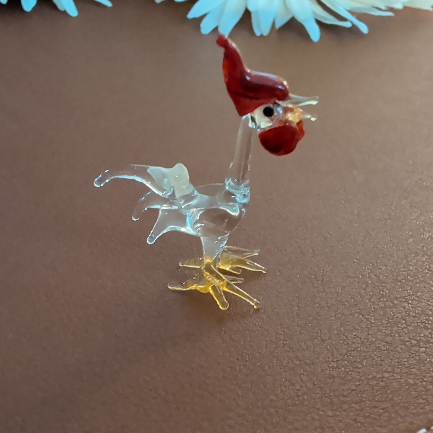 Vintage Hand Blown Glass Miniature Birds Lot of 4 Murano Style