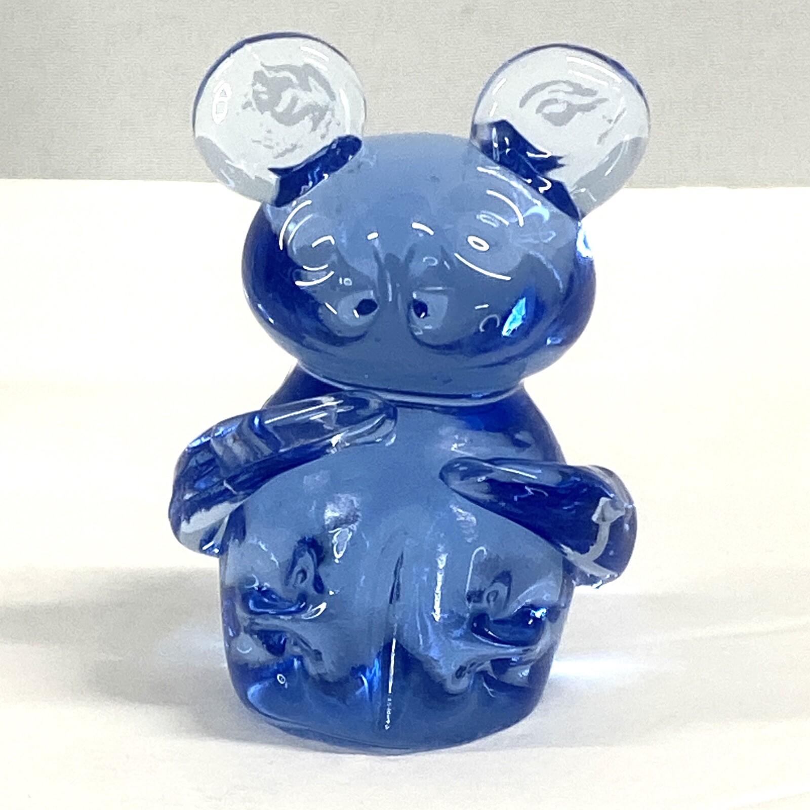 3″ U.S. Commemorative Fine Art Gallery Blue Glass Figurines Koala Cat Mouse