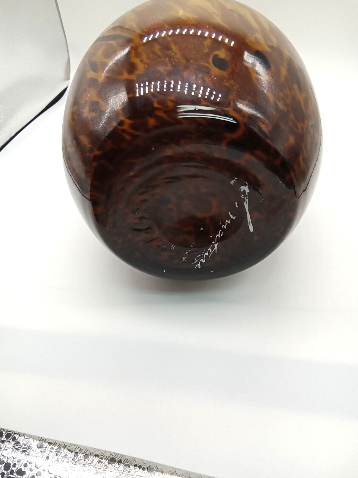 Caramel Color Vase-11.5 inches tall