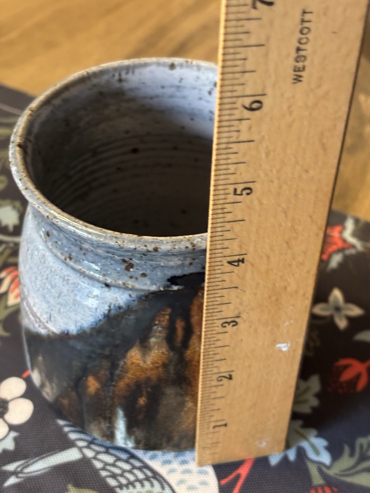 Vintage Studio Art Pottery Vase Container Handcrafted Artist Signed Stoneware