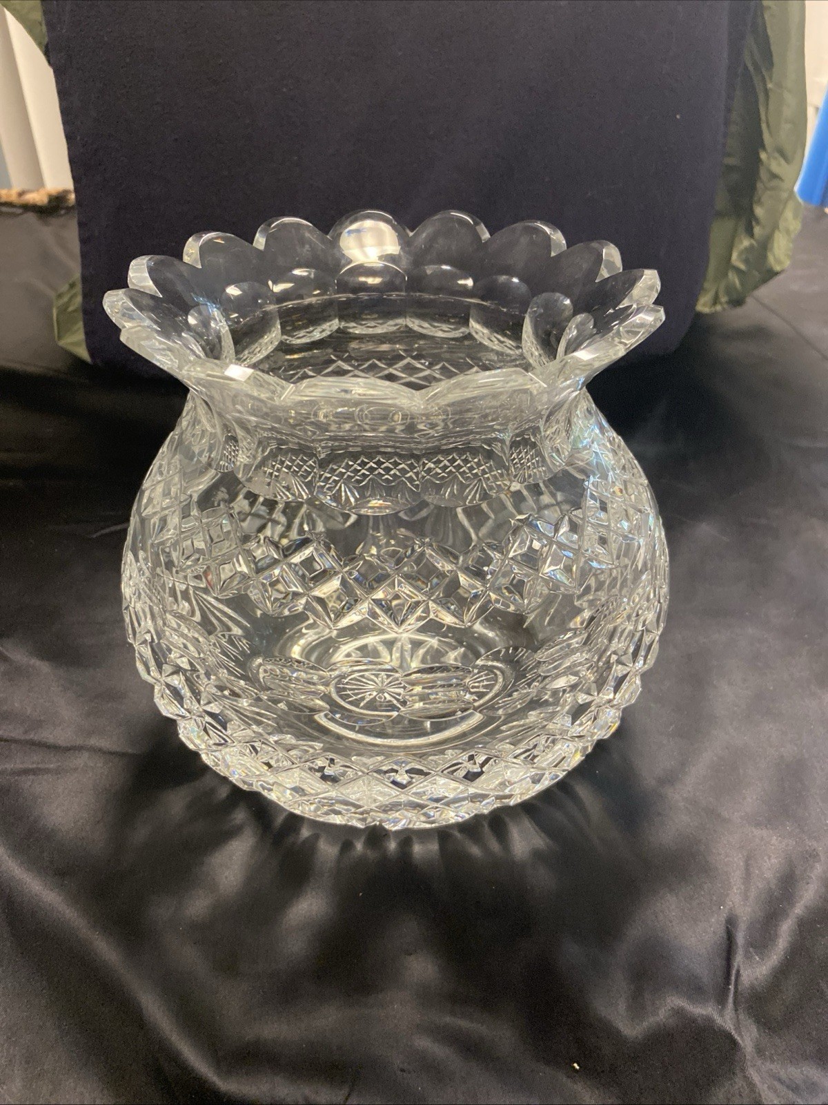 Vtg Waterford Crystal HERITAGE COLLECTION Martha Washington Unity Vase SIGNED