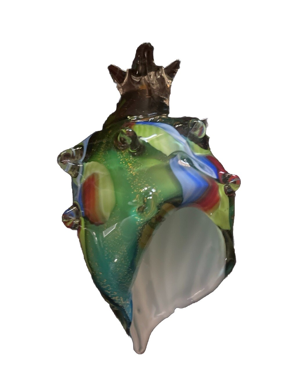 🐚 Murano Art Glass Conch Shell Sculpture – Large 5 lb Statement Piece