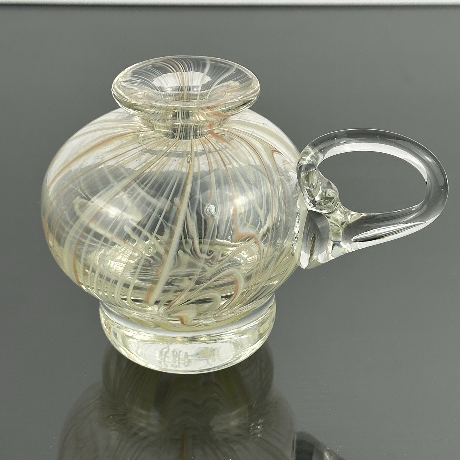 Vintage Signed Eric Berlin 1979 Alder House Studio Hand Blown Art Glass Vase MCM