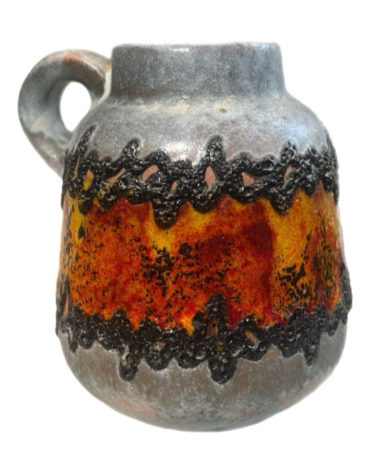 Mid Century Carstens West Germany Textured Fat Lava Vase