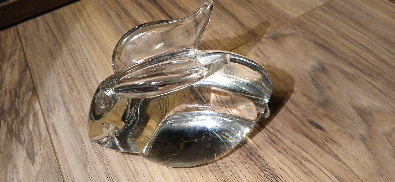 Vintage Murano Art Glass Paperweight Bunny Rabbit Hare Corcoran Italy Large 5″