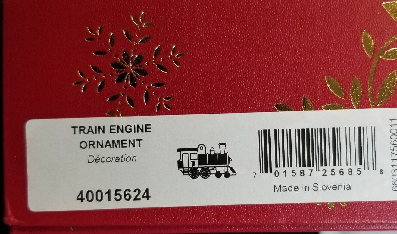 WATERFORD 2016 ANNUAL Train Engine Crystal Ornament # 40015624 Boxed Tags