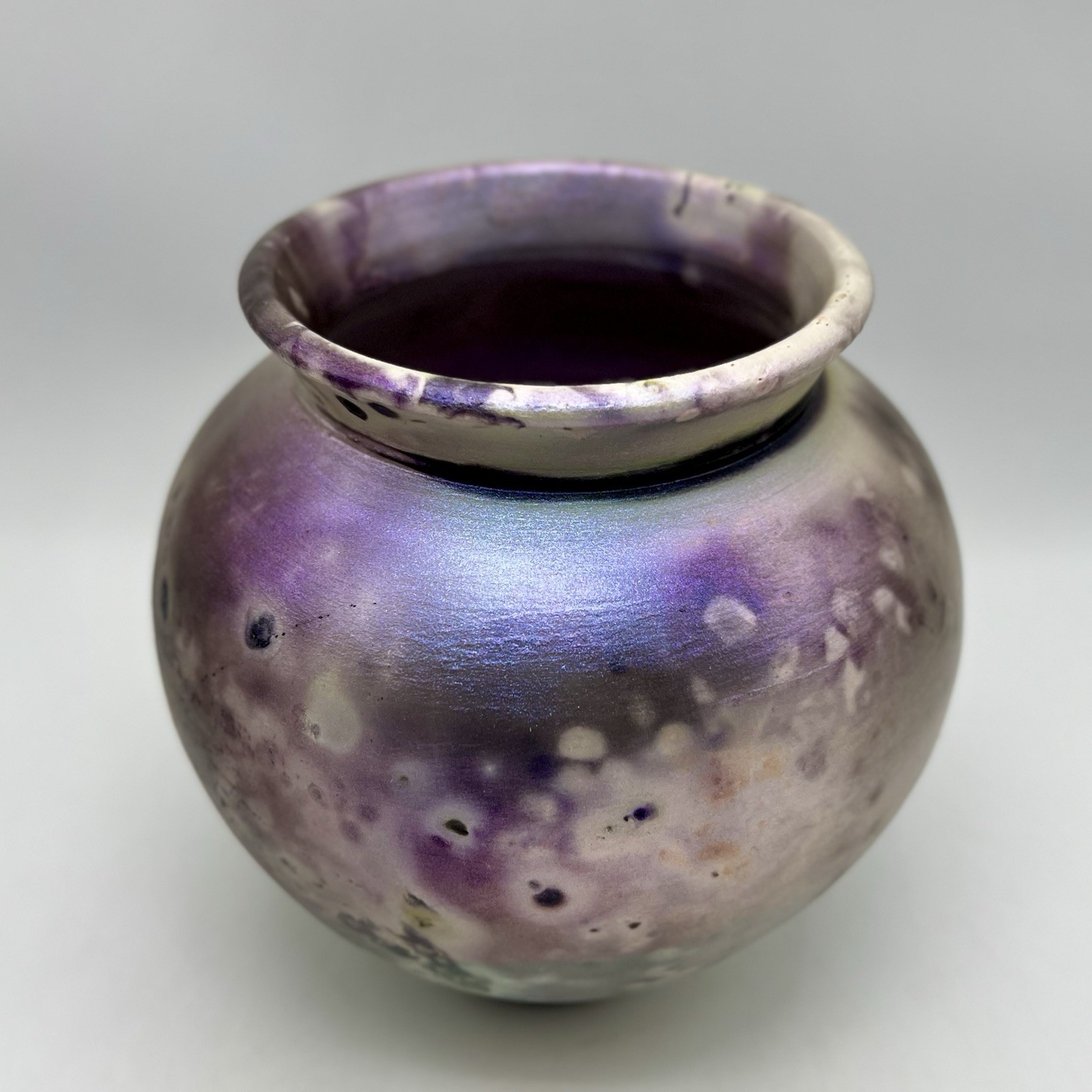 Mica Infusion Foil Saggar Vessel – Hand-Thrown Art Pottery – Southpaw Studio