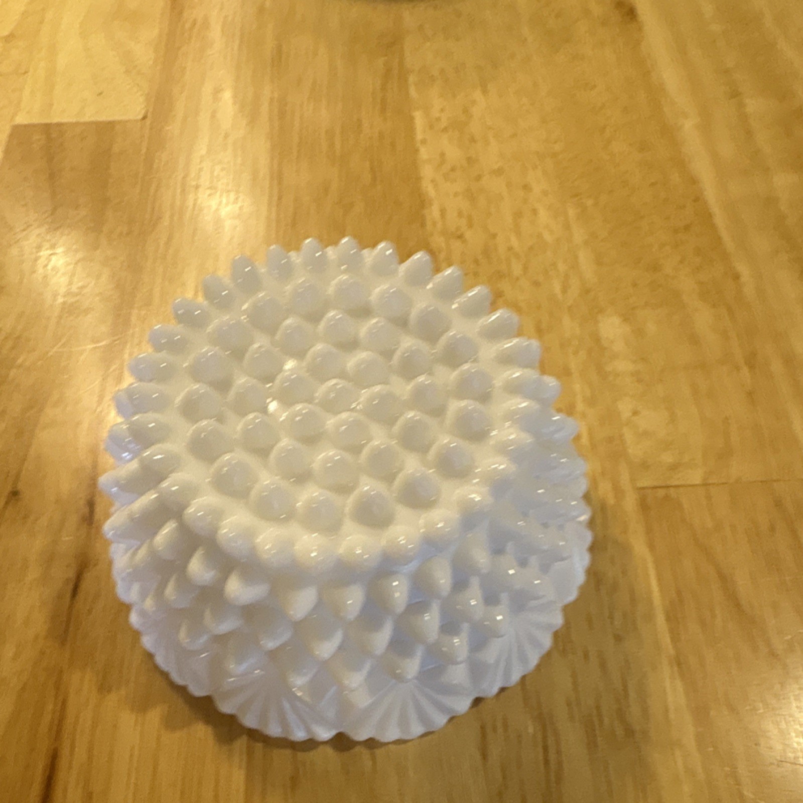 Imperial Glass Hobnail Pattern Candle Holder, milk glass
