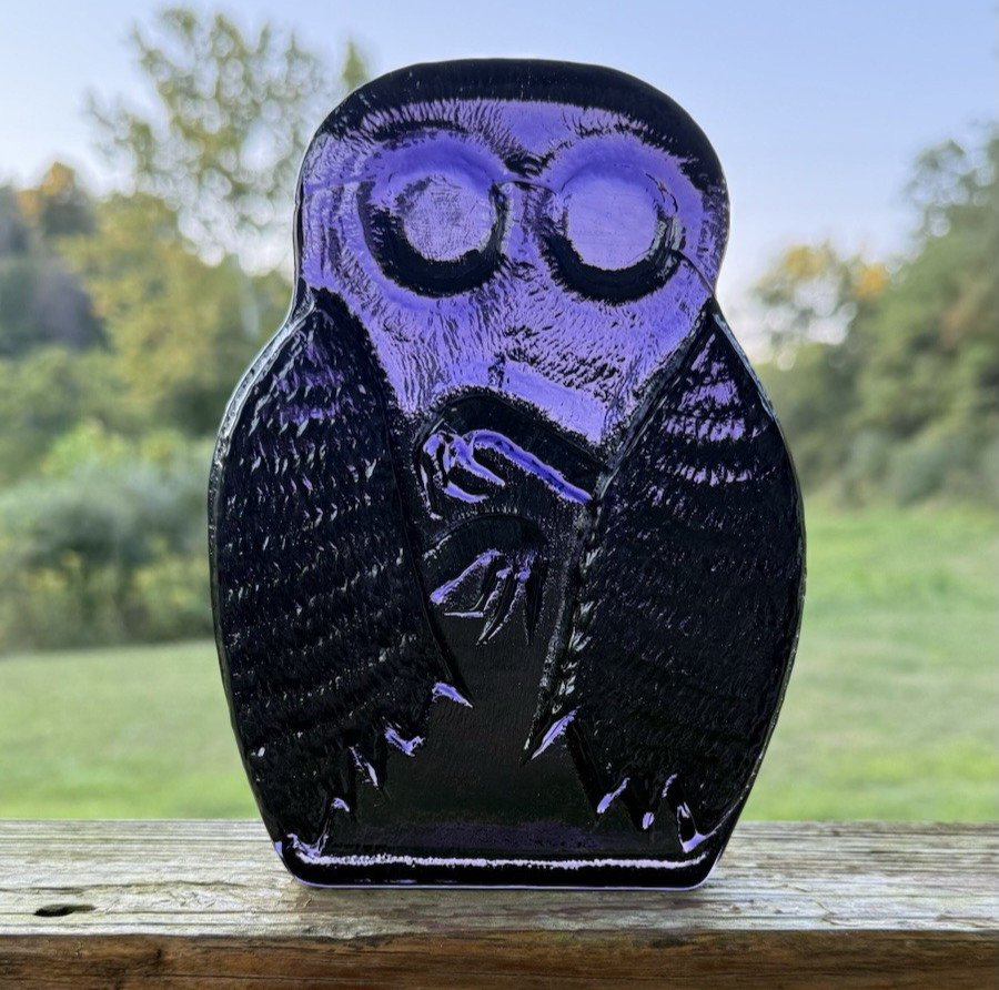 Blenko Glass Bookend 2423 – Mothman