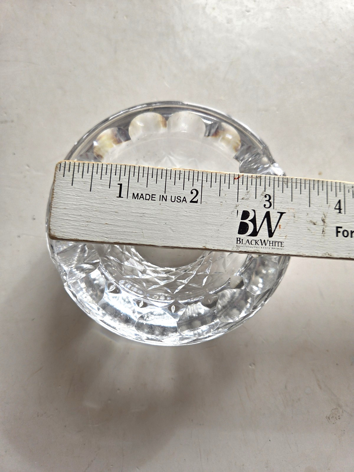 WATERFORD CRYSTAL Ashtray – 3.5″ Cut Glass Stamped