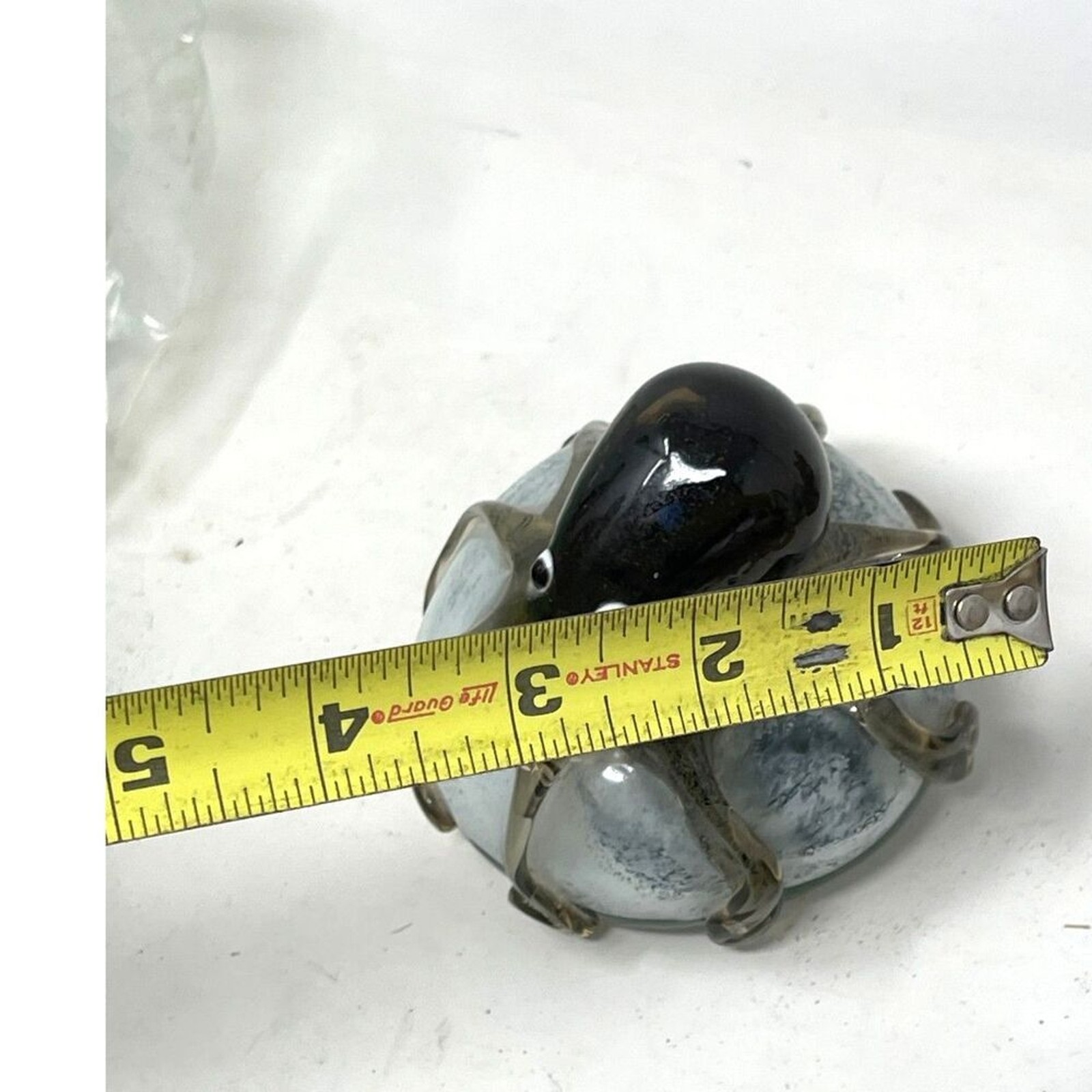 Art Glass Octopus Paperweight Vintage Desk or Shelf Decor Figurine Biology Gift