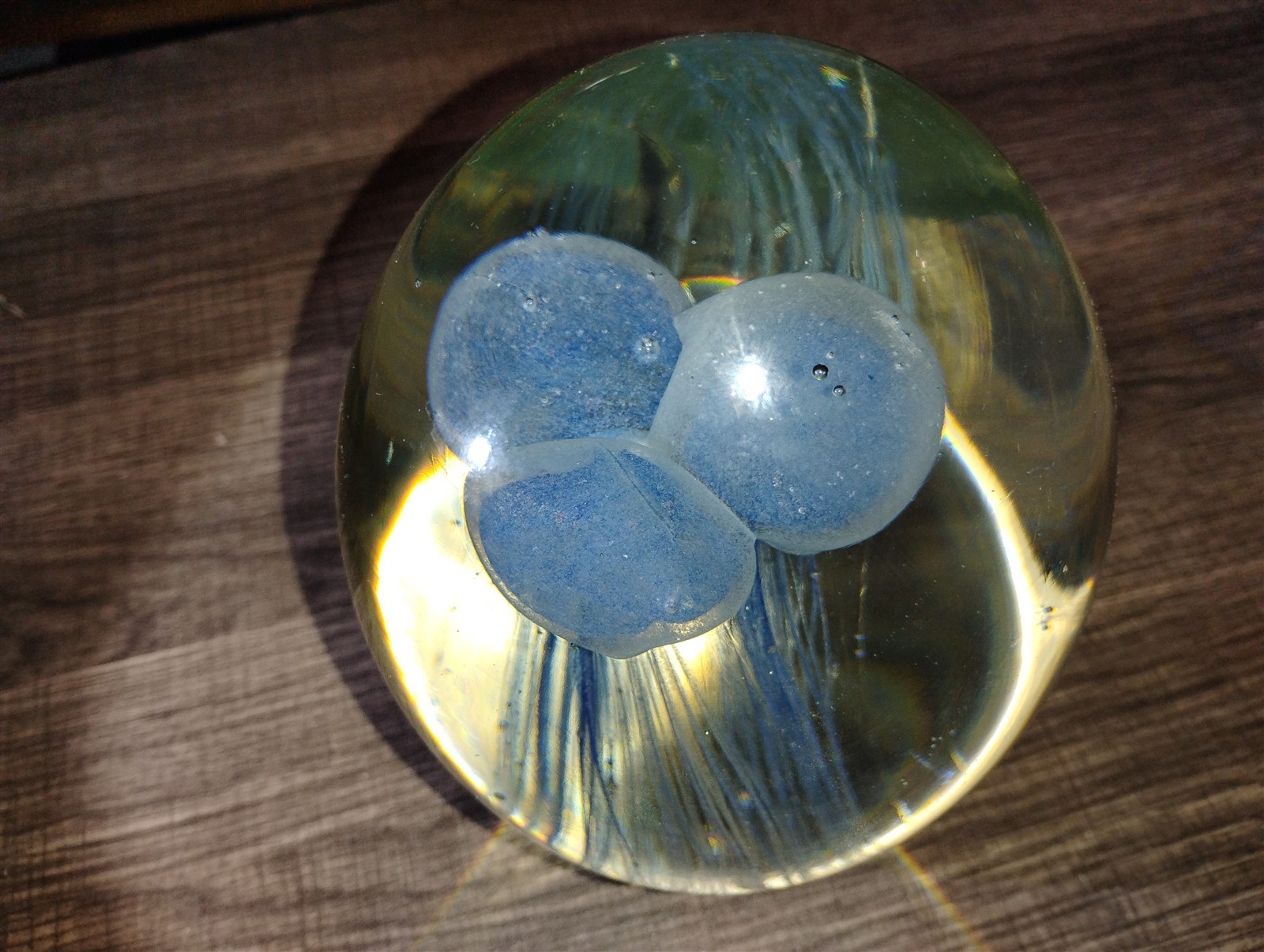 Large and Heavy Triple Jellyfish Glass Paperweight 7″ Tall 5″ Wide 8lb 3 Jellies