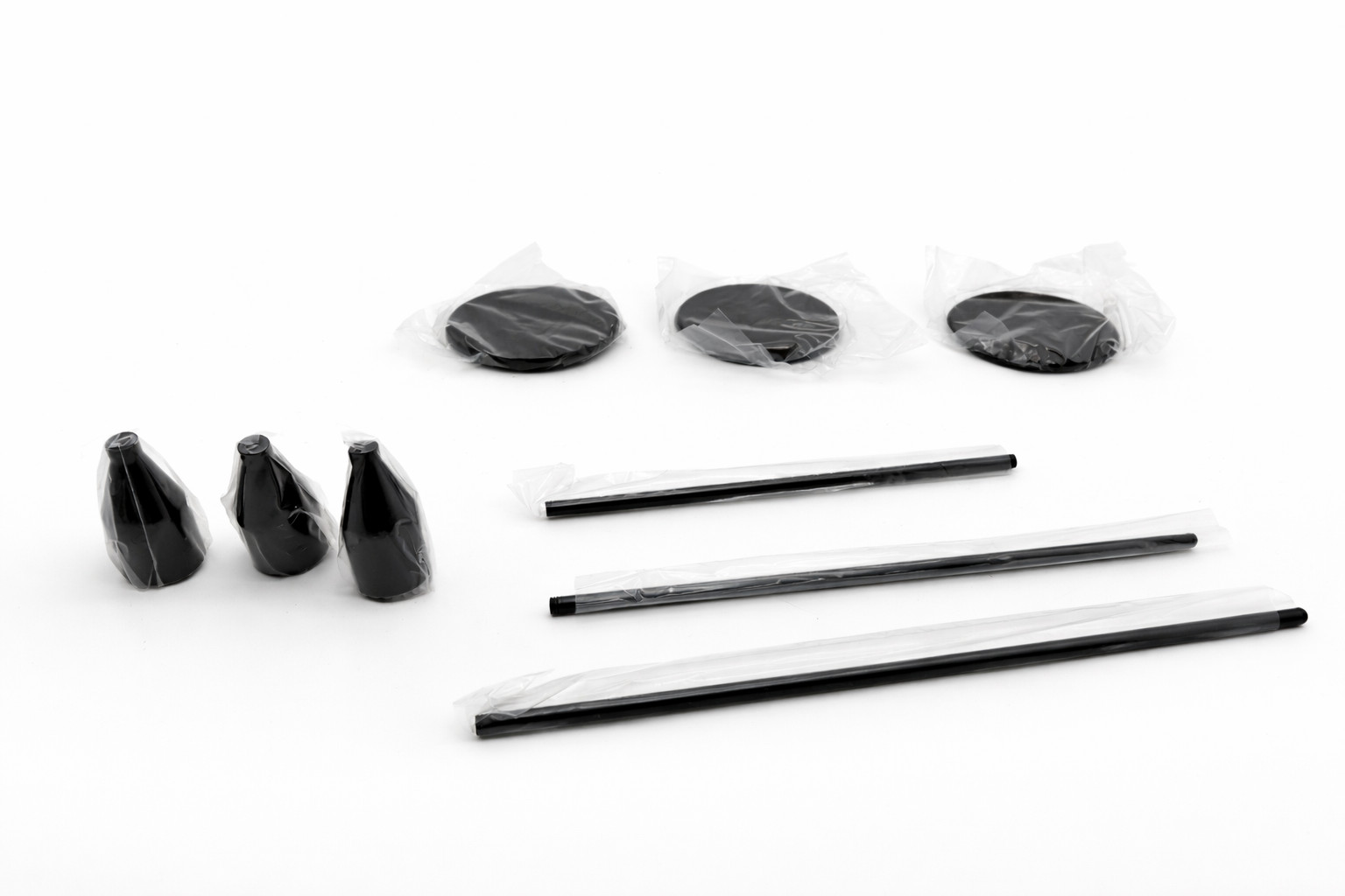 Matte Black Candle Holders Set of 3 Minimalist Modern Home Decor Stand
